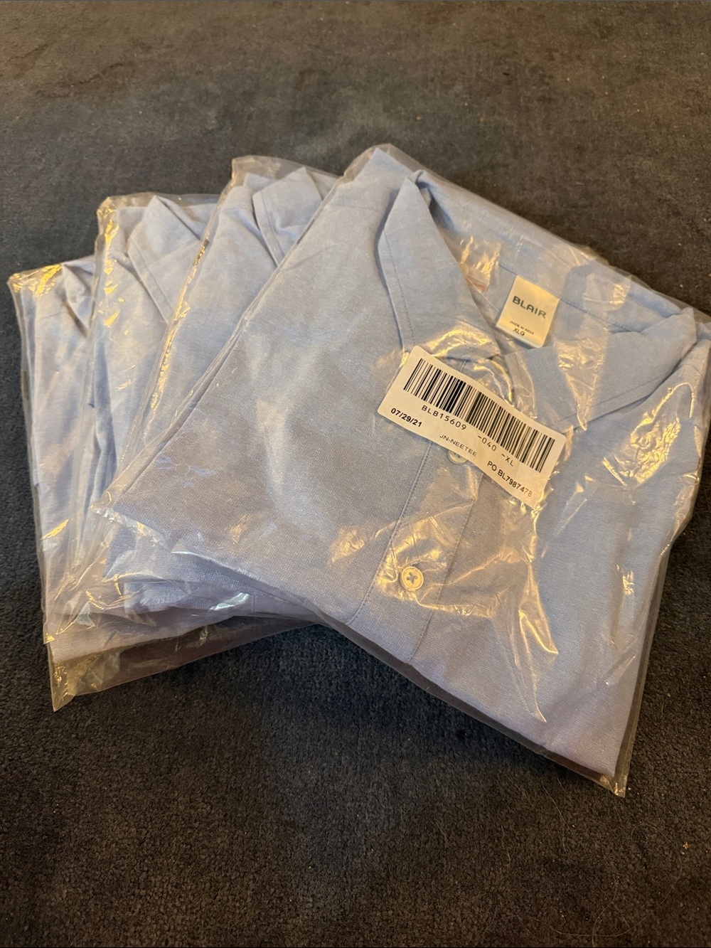Blair Light Blue Polo Shirts - 4 NWT